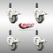 Service Caster 3 Inch 316SS Gray Poly Swivel 7/8 Inch Expanding Stem Caster Set Lock Brake SCC-SS316TTLEX20S314-PPUB-78-4 - alternate 4